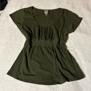 Olive Green Women's Top
